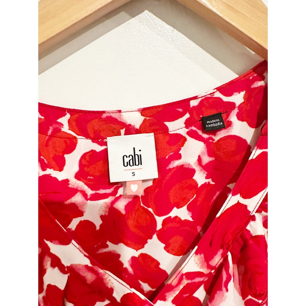 Cabi Pink Rosy Ruffle Sleeveless Blouse Size Small - Picture 8 of 10